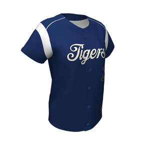 Camisetas de softbol de alta calidad con botones completos, camisa personalizada por sublimación, Diseño de equipo propio, ropa deportiva superior que incluye opciones de talla grande - Product Image 1