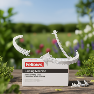 Fellowes Plastic <b>Binding</b> Spines Comb 8mm White 100-Pack - Product Image 3