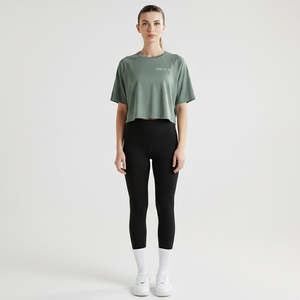 เสื้อยืดฝึกซ้อมถักนิตติ้งสีเขียวอ่อน GAI - Product Image 4