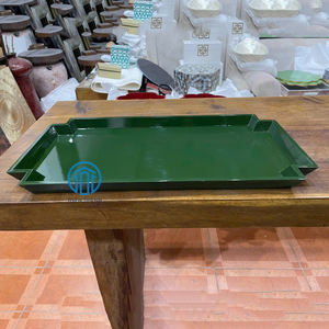 Plateau de service en MDF laqué, fabrication artisanale vietnamienne, plateau rouge à festons de haute qualité, fabrication artisanale, OEM/ODM disponible - Product Image 4
