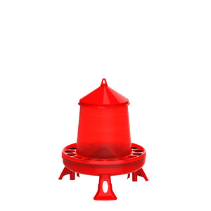 Comedero de plástico con patas para aves-4Kg./ 7 L. rojo - Product Image 1