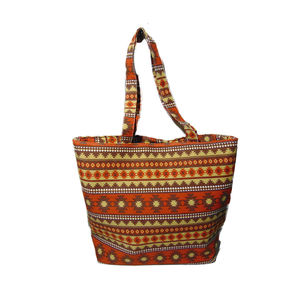 Vente en gros directe du fabricant Sac de plage en toile à motif ikat de haute qualité écologique avec poignée en corde de coton Meilleur prix! - Product Image 1