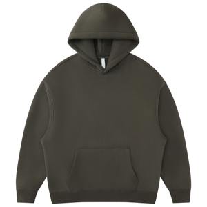 2025 fabricant hommes tissage inversé à capuche contraste coton polaire blanc pull sur point personnalisé réversible Premium à capuche - Product Image 2