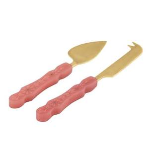 Juego de Tres Cuchillos para Queso con Mango de Resina, Cuchara para Servir, Accesorios de Cocina, Cubiertos, Vajilla, Herramientas para Ensalada - Product Image 2