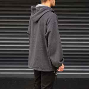 Nuevas Sudaderas con Capucha de Invierno para Hombre, Estilo Denim, con Logotipo Personalizado, Talla Grande, Resistentes al Viento, 100% Algodón, Color Sólido, Estilo Urbano, Lavado Ácido, con Cierre - Product Image 6