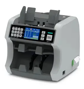 S220 지폐 분류기 내장 프린터 듀얼 CIS UV MG IR 2 개의 포켓 단조 노트 감지 하이테크 기계