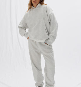 Conjunto de Sudadera con Capucha y Pantalones Deportivos Transpirables de Algodón para Hombre, Talla Grande, Invierno, Sudaderas con Capucha Bordadas Personalizadas de Alta Calidad, 100% Algodón - Product Image 4