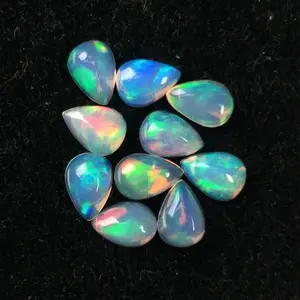 Cabochons de poire opale éthiopienne naturelle 6x9mm de qualité supérieure pierres précieuses semi-précieuses en vrac pour la fabrication de pendentifs bague au prix d'usine - Product Image 1
