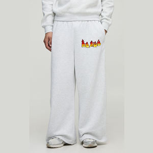 Pantalones de hombre de nuevo diseño hechos a medida lavados a medida 100% algodón polar color sólido streetwear cómodos pantalones de chándal para hombre - Product Image 1