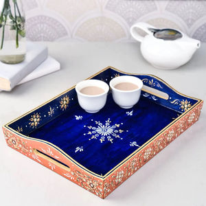 Bandeja de Servicio de Diseño con Recubrimiento de Esmalte de Madera MDF, Bandeja de Mesa de Alta Calidad para Hoteles y Restaurantes - Product Image 1