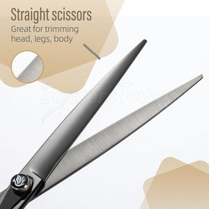 Ciseaux de toilettage pour animaux de compagnie pour chats chiens Sûr tranchant et durable Prise en main confortable Parfait pour le toilettage à la maison ou au salon - Product Image 4