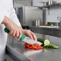 Couteau de boucher à pointe courbée rouge – Codage couleur HACCP