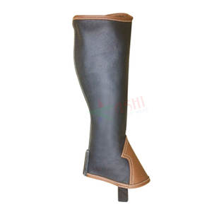 Demi-chaps d'équitation pour femmes de haute qualité en cuir véritable personnalisé confortable et réglable dans toutes les couleurs - Product Image 2