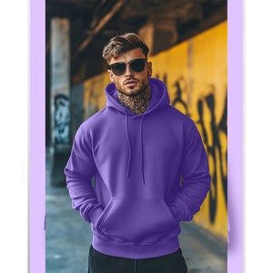 Pull à capuche personnalisé pour hommes, sweat-shirt à la mode en polaire douce Streetwear avec options d'impression et de broderie de logo personnalisé - Product Image 4