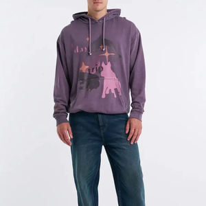 Wholesale Customized Design Men's Hoodies 100% Cotton Fleece Full <b>Screen</b> <b>Printed</b> Embossed Oversized Drop Shoulders Embroidered - Product Image 3