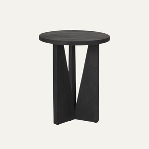 Mesa Auxiliar Convertible Noir Prism, Moderna, Negra, de Madera Maciza – Mueble Minimalista Escandinavo para Sala de Estar - Product Image 2