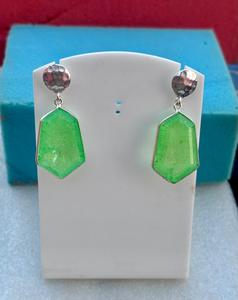 Pendiente de Plata de Ley 925 con cristal de Peridoto, pendiente colgante, pendiente de plata de diseño clásico y nuevo, joyería para mujer - Product Image 4