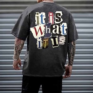 Venta al por mayor de alta calidad 100% algodón camisetas de los hombres de peso pesado de gran tamaño Unisex impresión personalizada etiqueta privada T- - Product Image 2