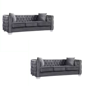 Sofás de hotel de terciopelo de lujo modernos para vestíbulo y sala de estar Suministro directo de fábrica desde Java Central para apartamentos - Product Image 3