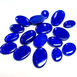 Cabochon ovale Lapis Lazuli poli du fabricant indien Pierre précieuse naturelle bleue pour la fabrication de bijoux en vrac - Product Image 2