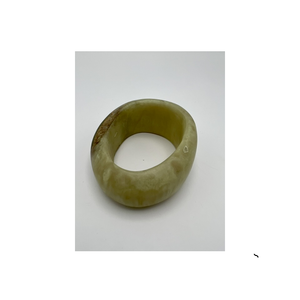 Combinación de brazalete de resina y otro estilo en pulsera curva sobre base de latón para pulido brillante hecho a mano - Product Image 1