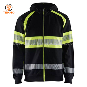 Nouvelle arrivée Veste de construction haute visibilité de haute qualité Vêtements de travail Étoiles réfléchissantes de sécurité en coton et nylon Service PayPal OEM - Product Image 2