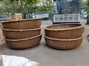 Coracle de Bambú Hecho a Mano, Canoa Redonda Tradicional para Pesca y Actividades Turísticas - Product Image 6