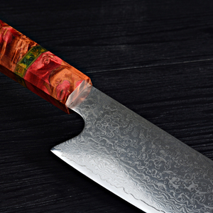 Mejor precio hecho a mano de acero de Damasco cuchillo de Chef japonés hoja afilada mango de madera Apto para lavavajillas cantidad a granel - Product Image 4