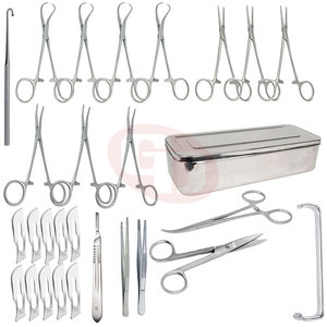 El Kit de instrumentos quirúrgicos generales incluye fórceps de abrazadera de soporte de aguja y juego de instrumentos quirúrgicos de tijeras quirúrgicas - Product Image 1