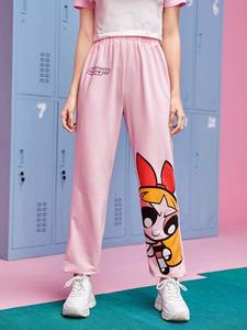 Pantalones para correr de lana de algodón informales para mujer, transpirables, cómodos, pantalones para correr, cordón elegante, el mejor precio para el invierno - Product Image 5