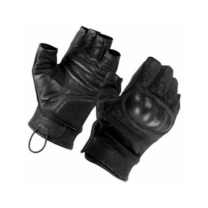 Gants tactiques légers demi-doigt Respirant Mesh Back Hammered Hard Knuckle Protection et dragonne réglable pour l'extérieur - Product Image 1