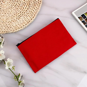 กระเป๋าเครื่องสำอางคอร์ดูร่ามีซิป100% ผ้าฝ้ายโพลีเอสเตอร์ - Product Image 6