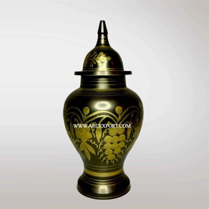 Jarrón de Jengibre de Latón Macizo con Tapa, Aspecto Admirable, Decoración para el Hogar, Recipiente de Almacenamiento con Diseño Único - Product Image 3