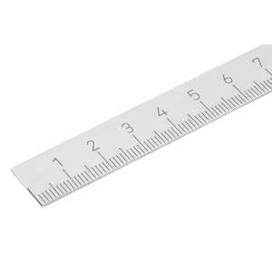 Regla de Escala Horizontal Autoadhesiva de Acero Inoxidable K0759, 500 x 15 x 1 mm, Superficie Brillante, Regla de Medición - Product Image 1