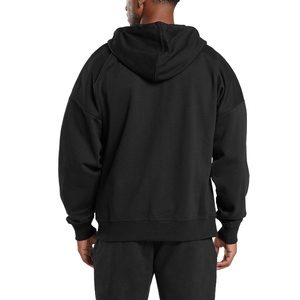 Sweat à capuche d'hiver personnalisé pour homme - Coton athlétique, polaire en polyester, impression numérique, broderie, teinture unie, écologique - Product Image 3