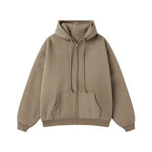 Vente en gros 2025 Nouvel arrivage Oem Designer Personnalisé Coton Zip up Streetwear Sweat à capuche lourd Surdimensionné Hommes Sweat Unisexe - Product Image 4
