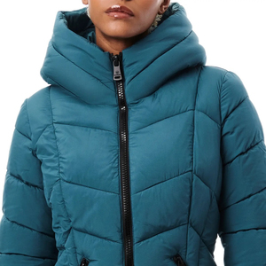 Parkas largas de Invierno para mujer Chaquetas de plumón de ganso personalizables con cuello con capucha Característica de burbuja impermeable Abrigos acolchados de moda - Product Image 3
