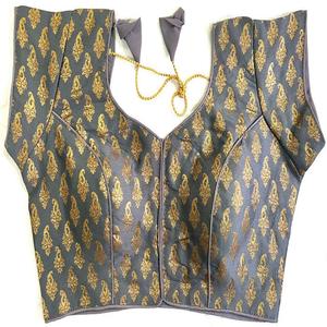 เสื้อผ้าไหมบานาราซี เสื้อเปิดด้านหน้า ไม่มีตะขอ เสื้อคอกลม - Product Image 1