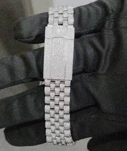 นาฬิกาเพชรสำหรับผู้ชายล่าสุดมีความชัดเจน VVS สไตล์ฮิปฮอปแบบ Moissanite - Product Image 4