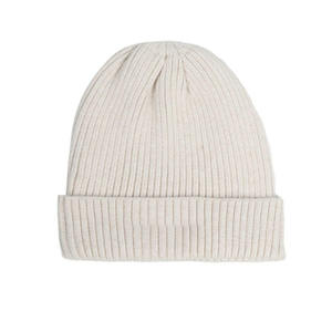 Wholesale <b>Plain</b> Knitted Beanie <b>Cap</b> with Custom Embroidered Logo Warm Winter Acrylic Hat - Product Image 3
