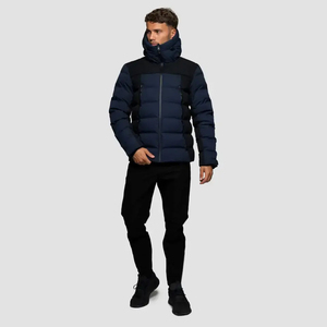 OEM personalizado al por mayor chaqueta acolchada recubierta de los hombres de estilo de la calle cremallera cierre bolsillo personalizado Logo invierno burbuja chaqueta - Product Image 2