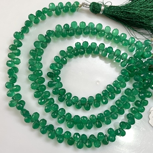 ลูกปัดมุกพลอยสีเขียวธรรมชาติทรงหยดน้ำ - Product Image 3