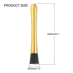 Luxury Gold Finish Stainless Steel Cocktail Muddler with Textured Nylon Head Durable <b>Bar</b> <b>Tool</b> for Easy Crushing and Drinks - Product Image 2