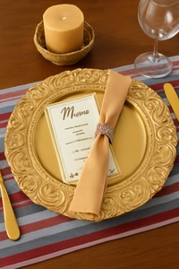 Kim loại tuyệt đẹp tấm sạc với miễn phí thanh lịch Khăn ăn Vòng đậm cảm ứng của lớp cho nhà bếp và vượt quá-Đặt hàng tối thiểu 100pcs - Product Image 2