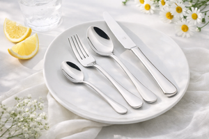 Mr. Spoon Serie Liso Set di Posate 4 Pezzi Economico |   Acciaio Inossidabile 18/0 |   Ideale per Casa, Hotel, Ristorante - Product Image 2