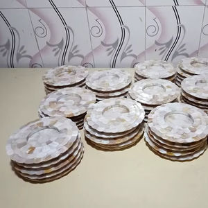 Alfombrillas de comedor hechas a mano de estilo clásico, posavasos de té de madera con incrustaciones de madreperla y hueso naturales a un precio económico - Product Image 1