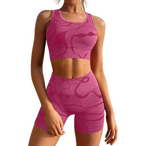 Stylish <b>Women</b> <b>s</b> Sports Bra <b>short</b> <b>Set</b> Lady Style Charming Yoga Suit Summer 2 PCS High Elastic Yoga Jogger Pant Bra - Product Image 5