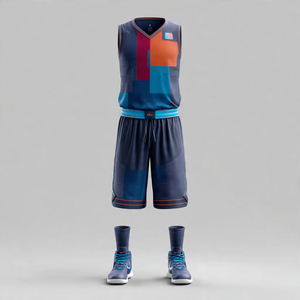 Conjunto de Uniformes de Baloncesto y Fútbol Sublimados, Uniforme sin Mangas para Jugar al Fútbol, Camisetas de Baloncesto Estampadas Unisex - Product Image 3