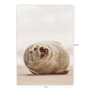 Impresión artística de foca en formato A4, diseño personalizado de naturaleza muerta - Product Image 2