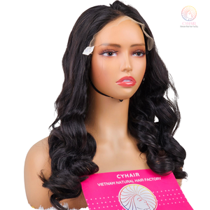 SDD vietnamien vague brute dentelle fermeture couleur naturelle perruque 26 Inhces perruques de cheveux humains lâches pour les femmes Cyhairvn - Product Image 4